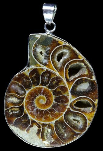 Fossil Ammonite Pendant - Million Years Old #89876
